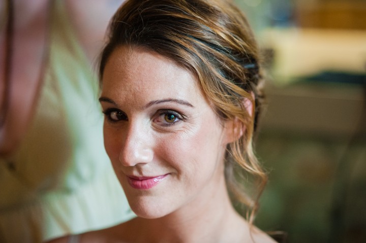 The Bride looking gorgeous as she gets her hair done