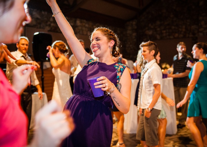 guests having fun at Anderson Auditorium reception at Montreat College