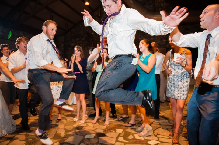 guests having fun at Anderson Auditorium reception at Montreat College