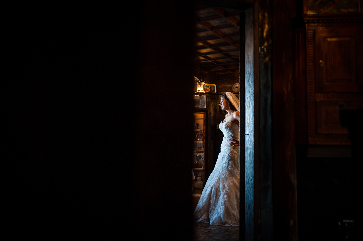 bride waits patiently for the ceremony to begin