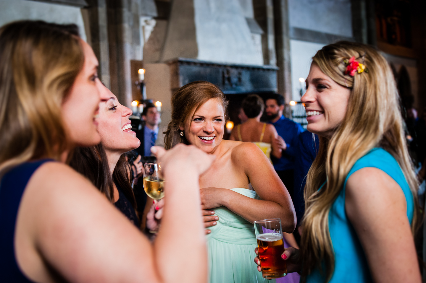 guests at wedding reception show off their dance moves