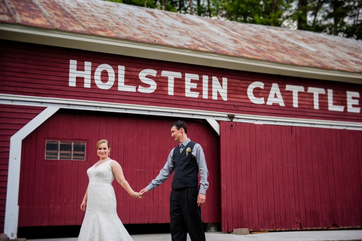 bride walks in front of groom during a quick couples portrait 