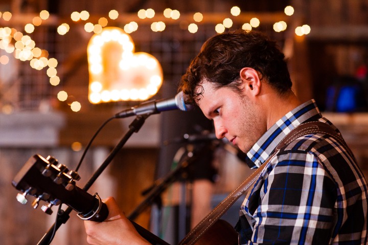 guitarist during the wedding reception 