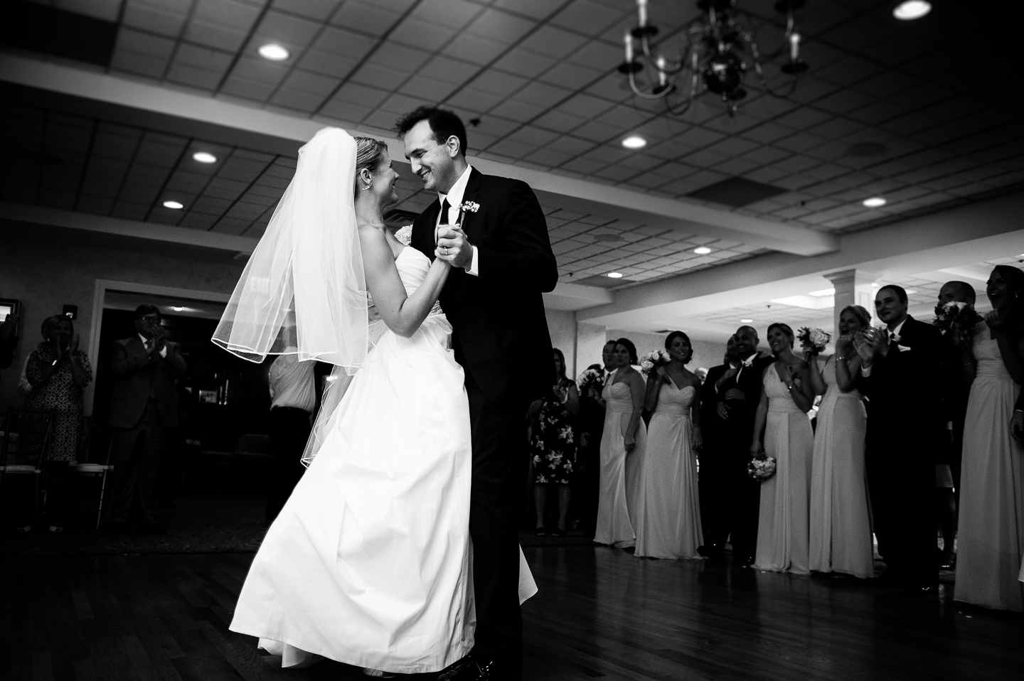 a bride and groom executing a perfect first dance 