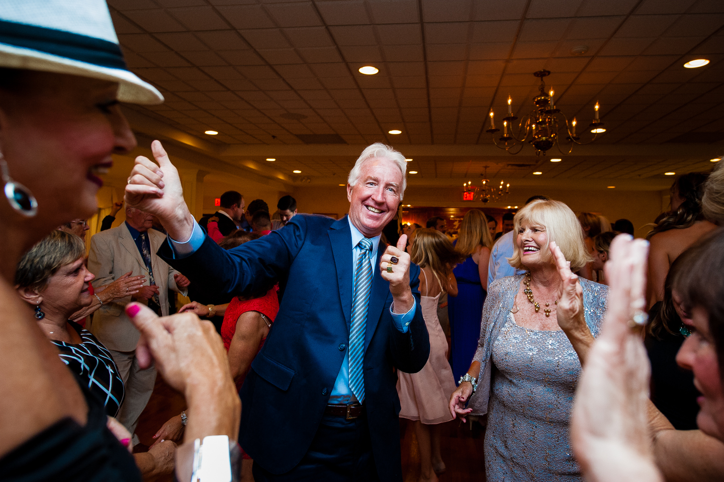 wedding guests dancing up a storm during this late night wedding reception 