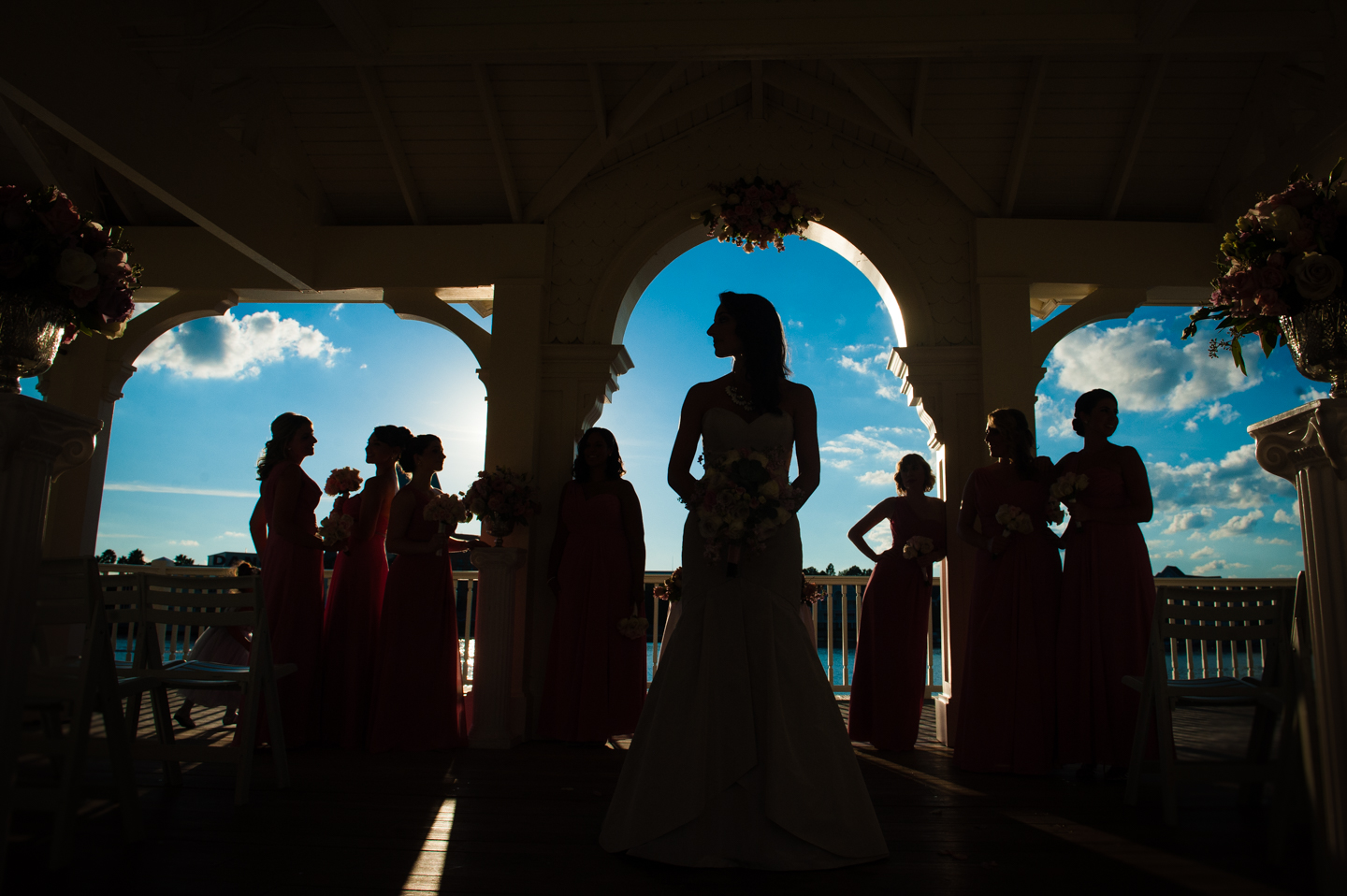 silhouette of gorgeous ladies at seabreeze point 
