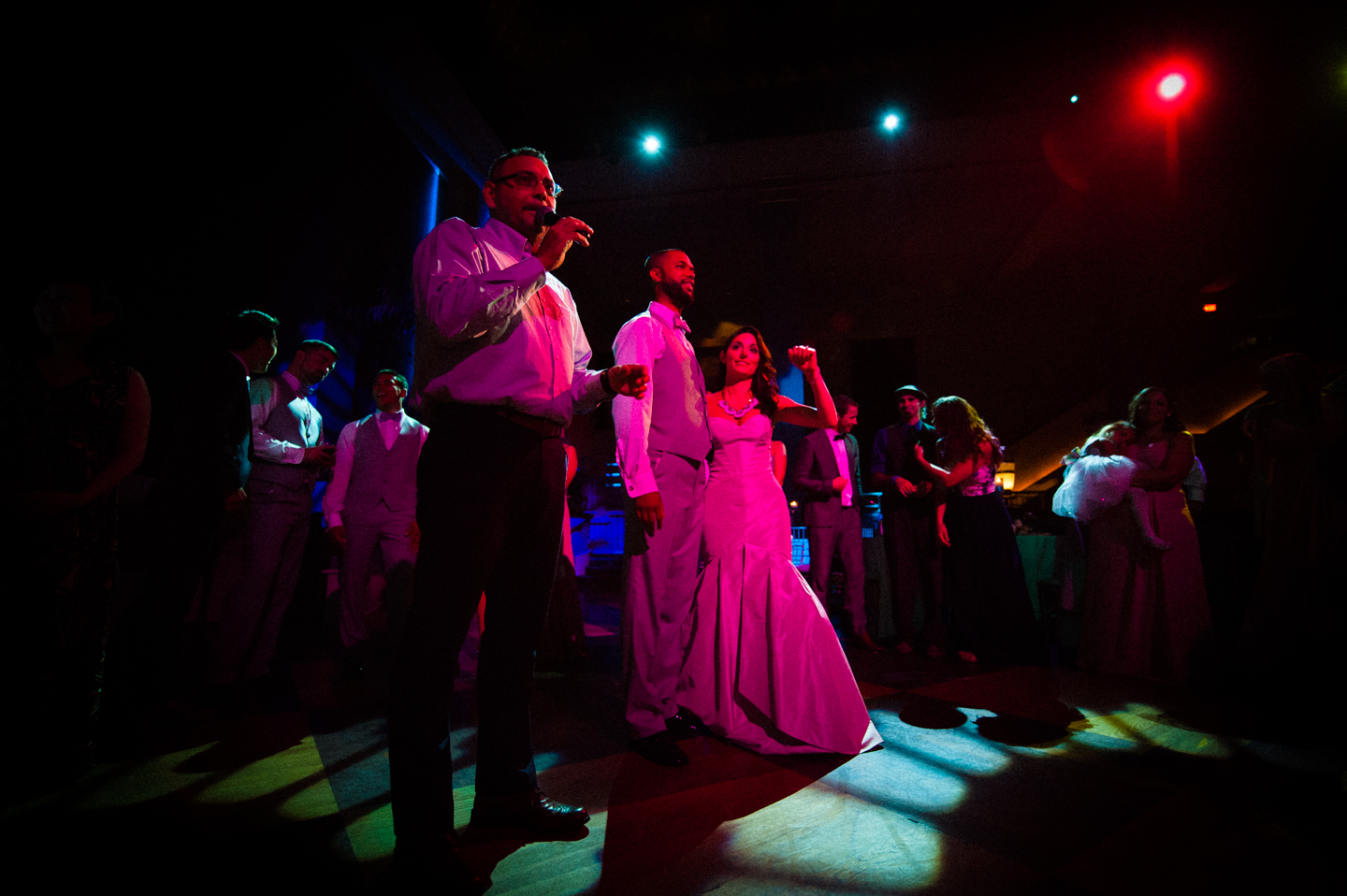 awesome disney world wedding dj with bride and groom 