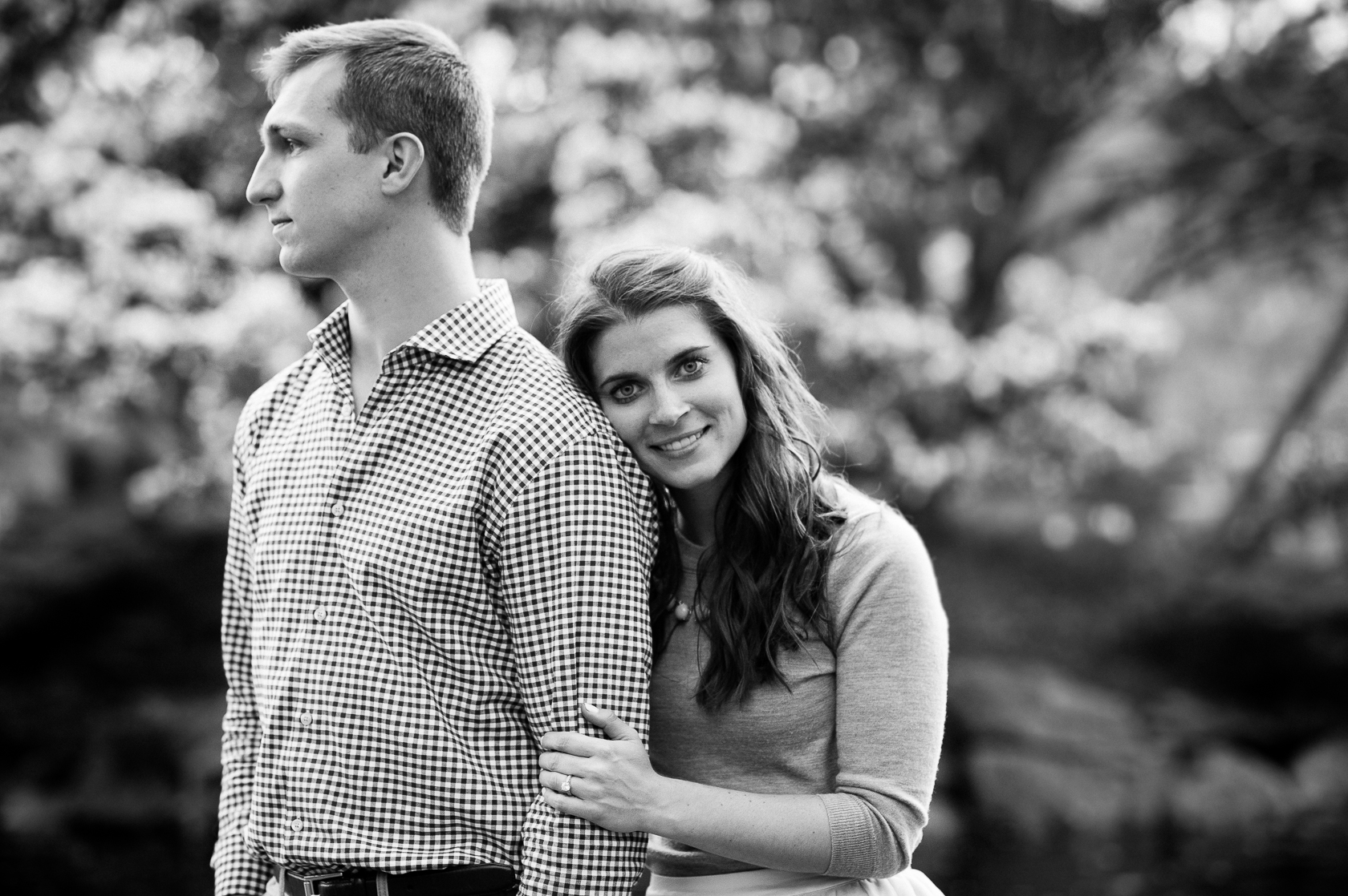 beautiful young couple engagement session asheville nc 