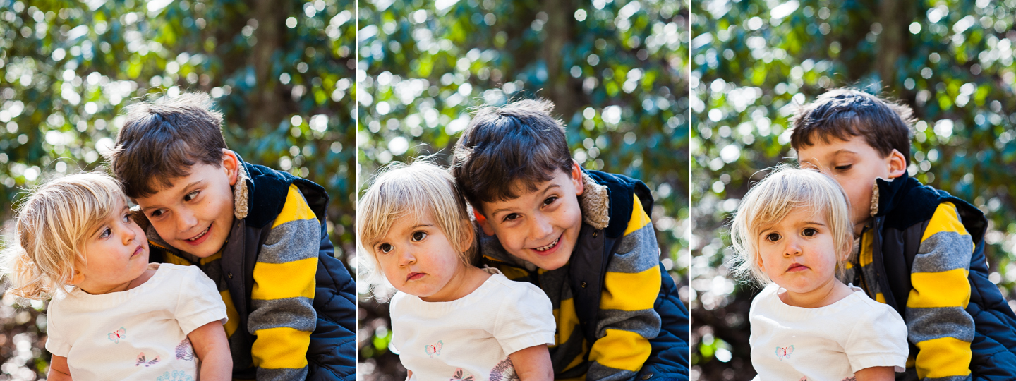 adorable adventurous kids smile during boone adventure portrait session