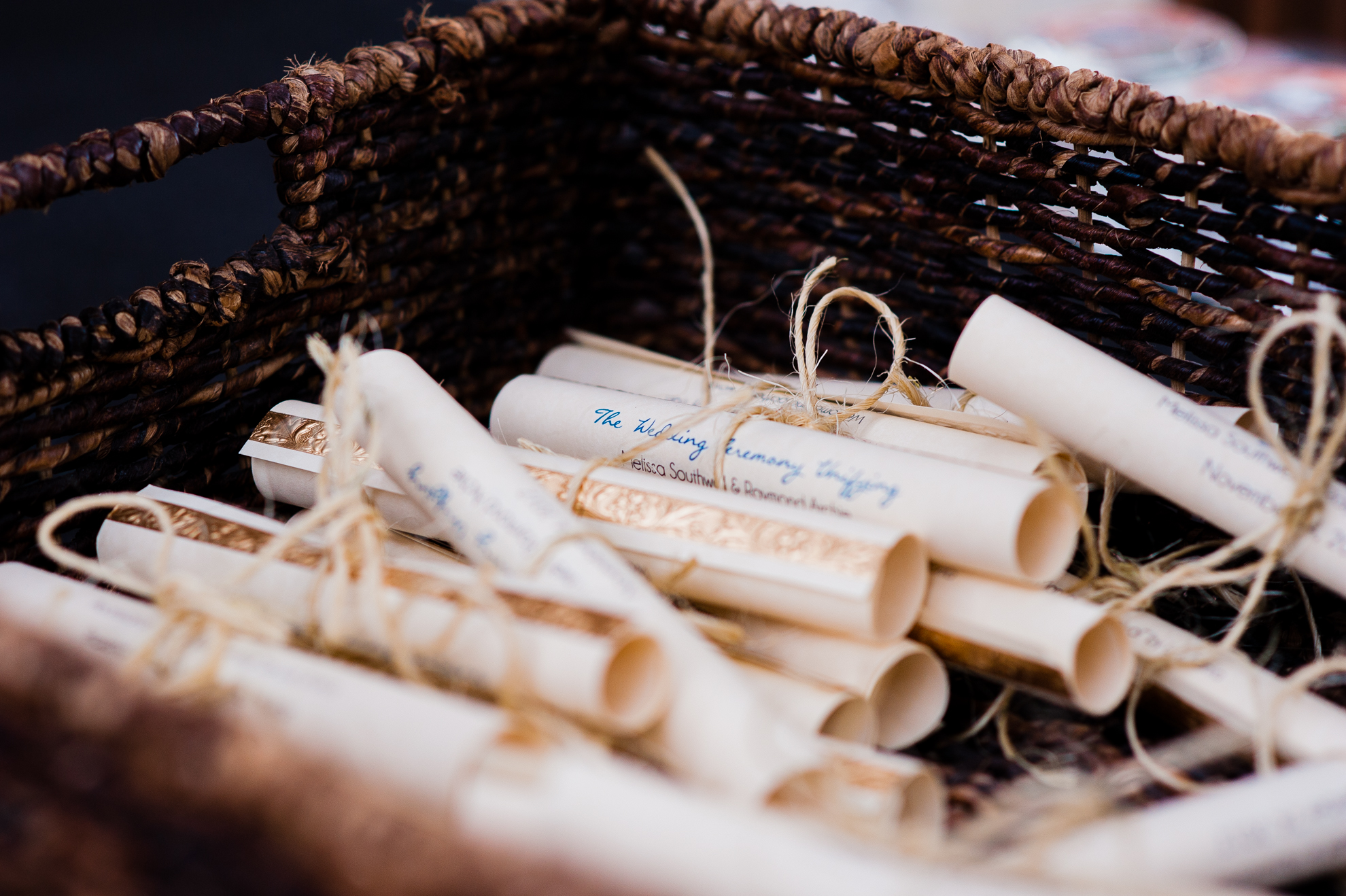 gorgeous zama beach club wedding scrolls