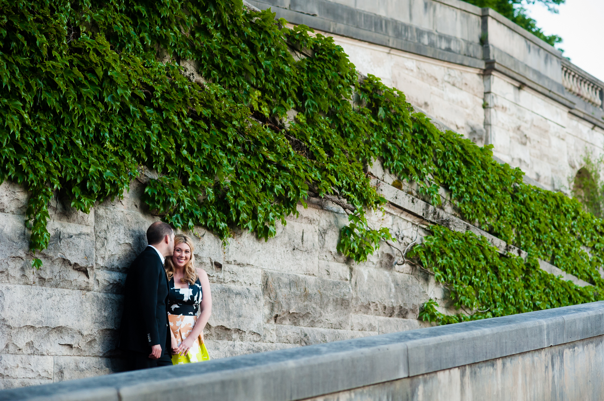 beautiful architecture at the biltmore estate during engagement session