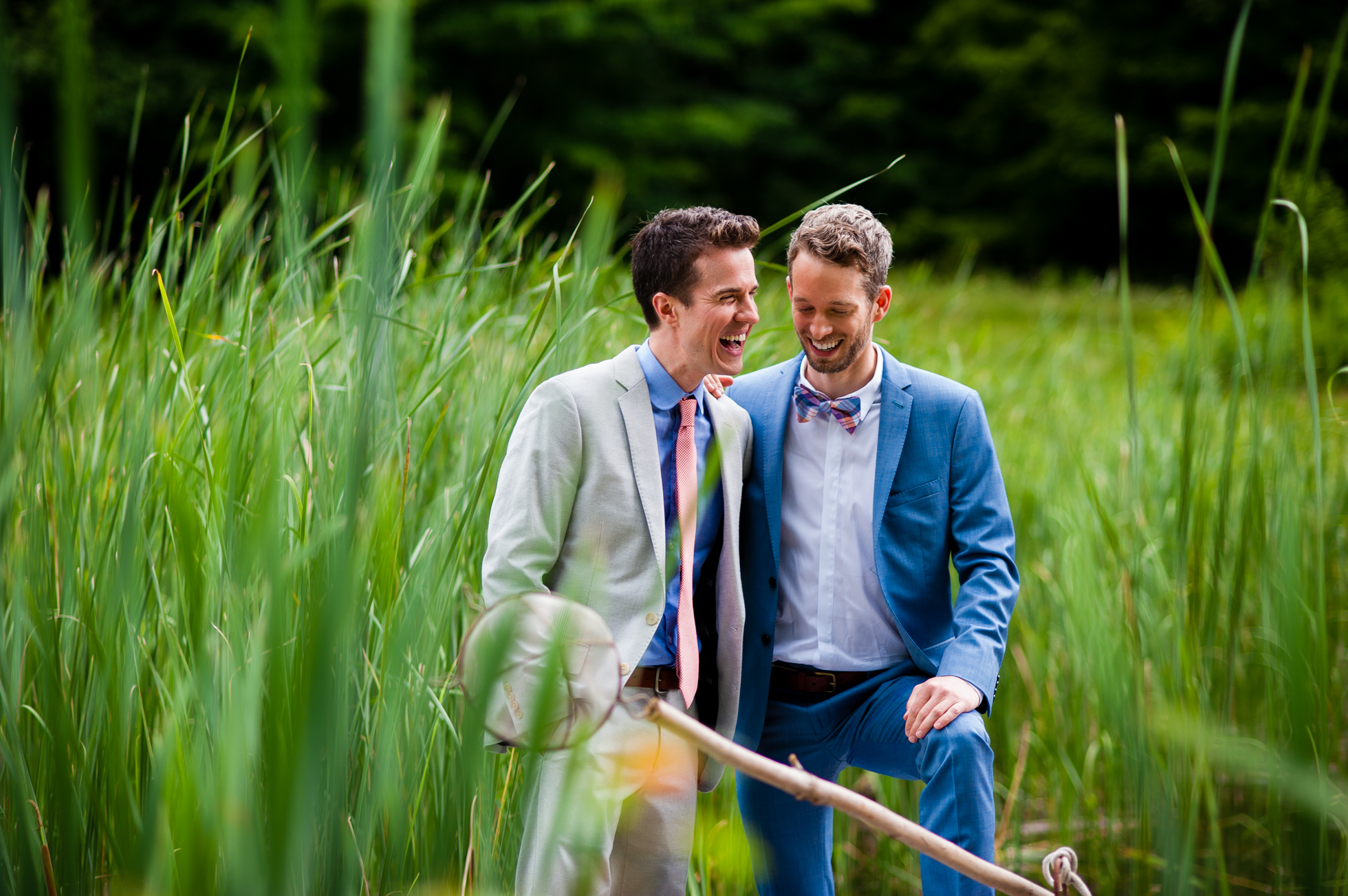 same sex asheville wedding portrait