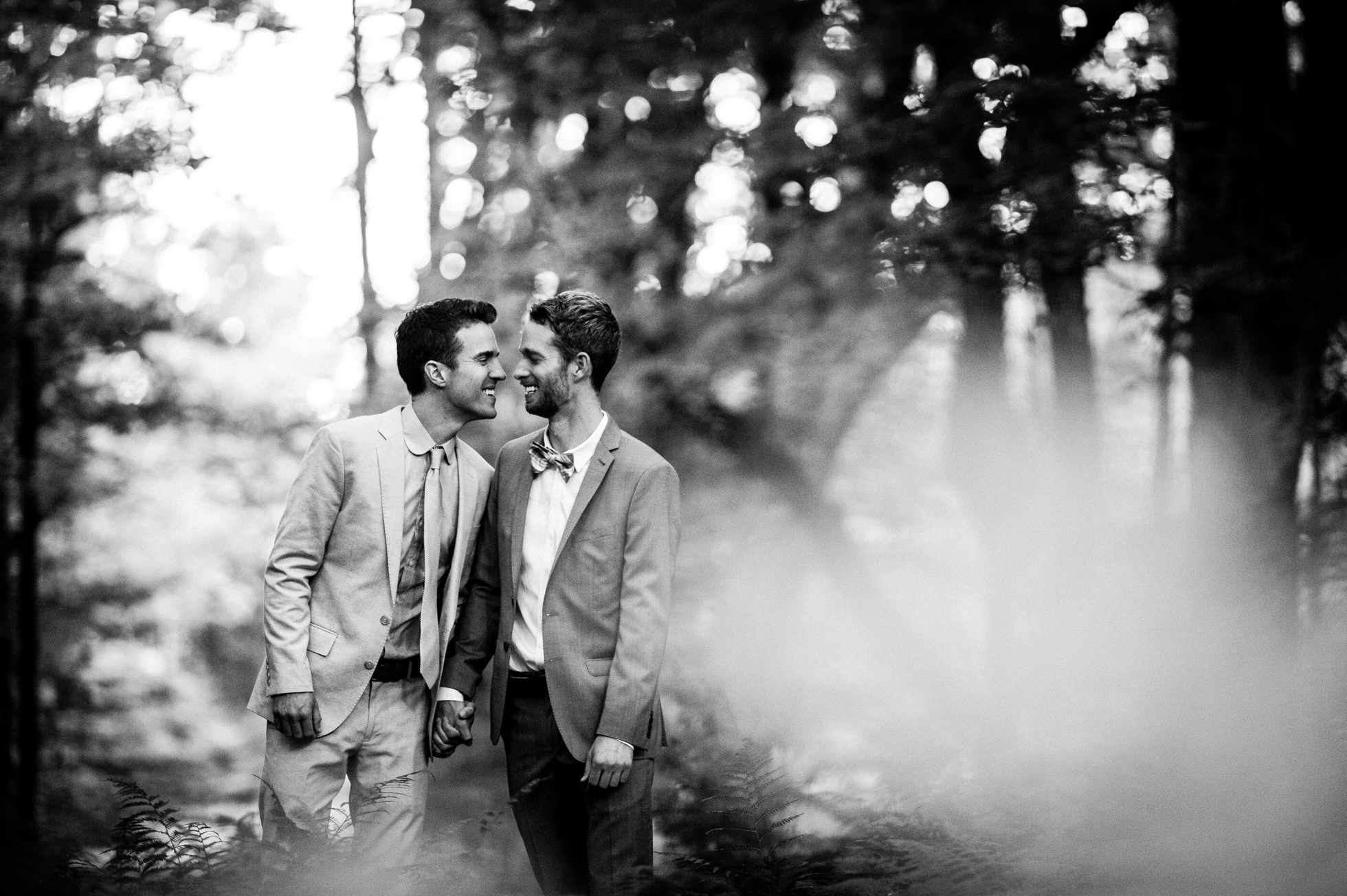 asheville woodsy same sex wedding 