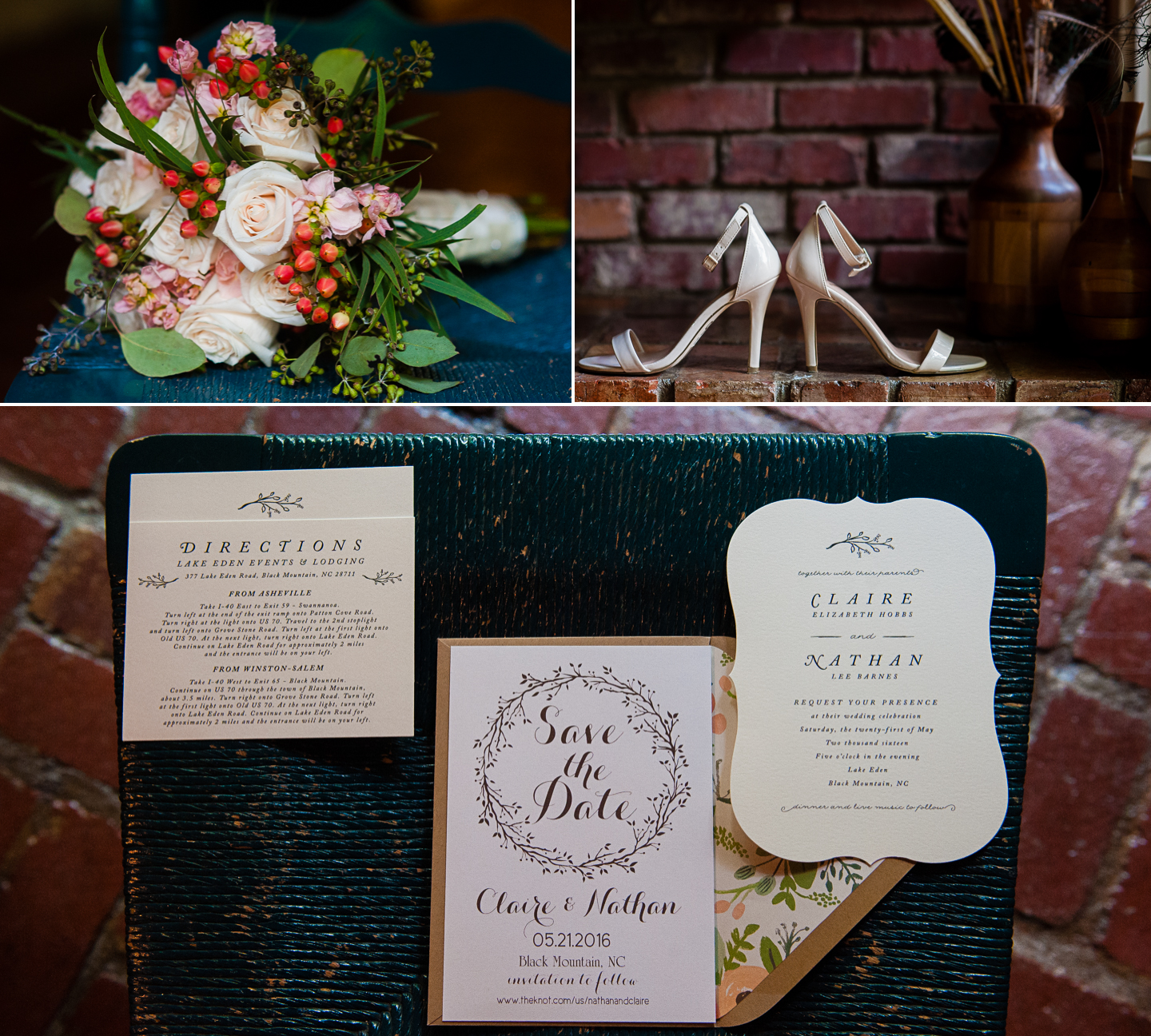 beautiful rustic asheville wedding details 
