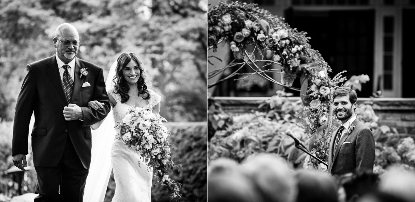 woodstock inn front lawn wedding ceremony 