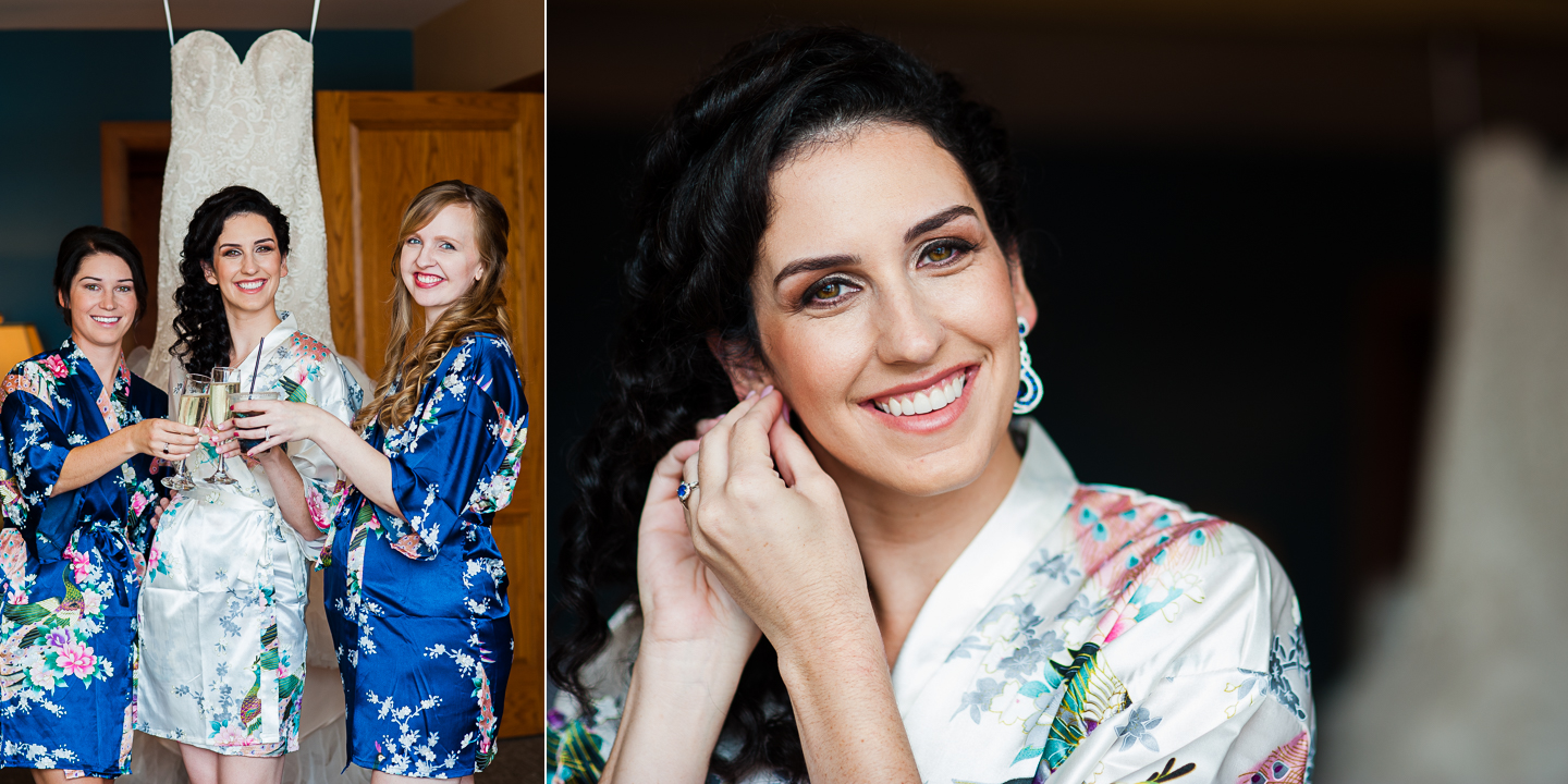 gorgeous bride getting ready for her asheville wedding 