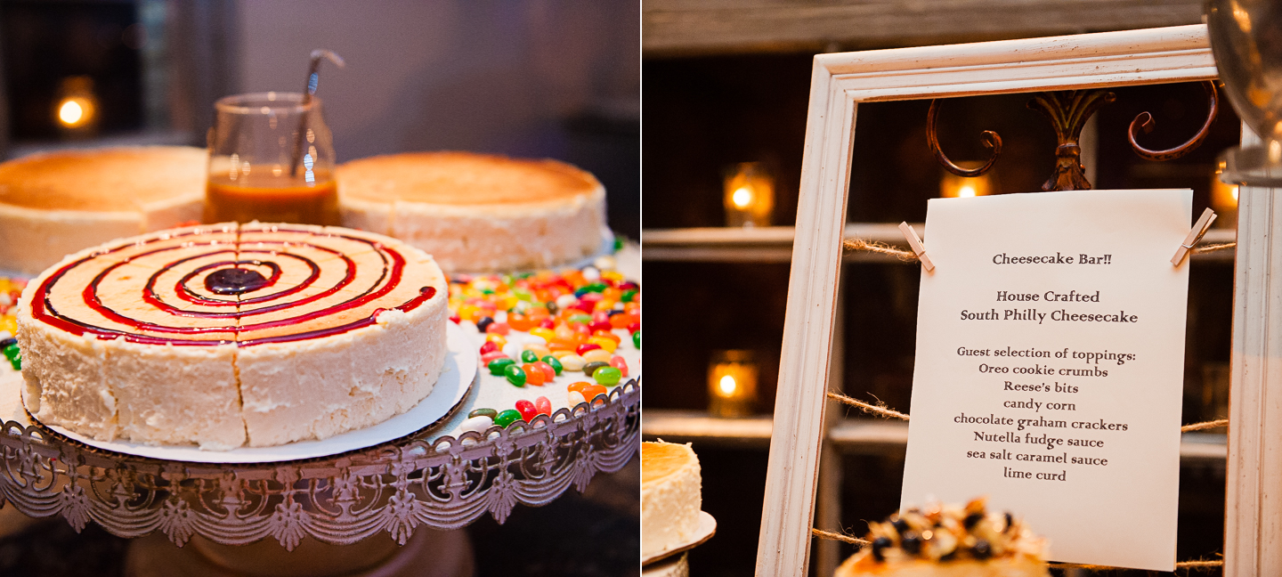 cheesecake bar for wedding dessert table