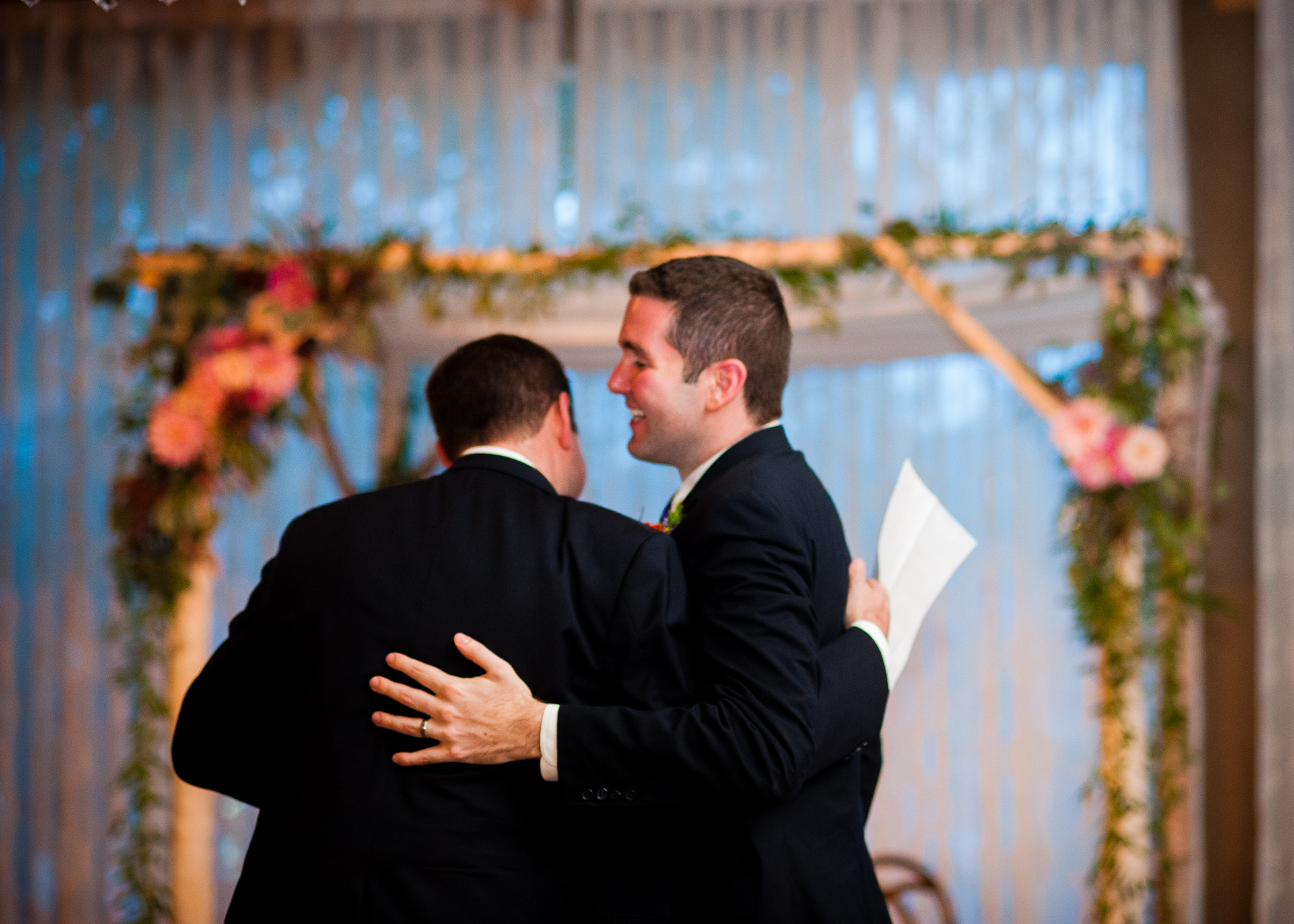 wedding toasts during asheville wedding ceremony