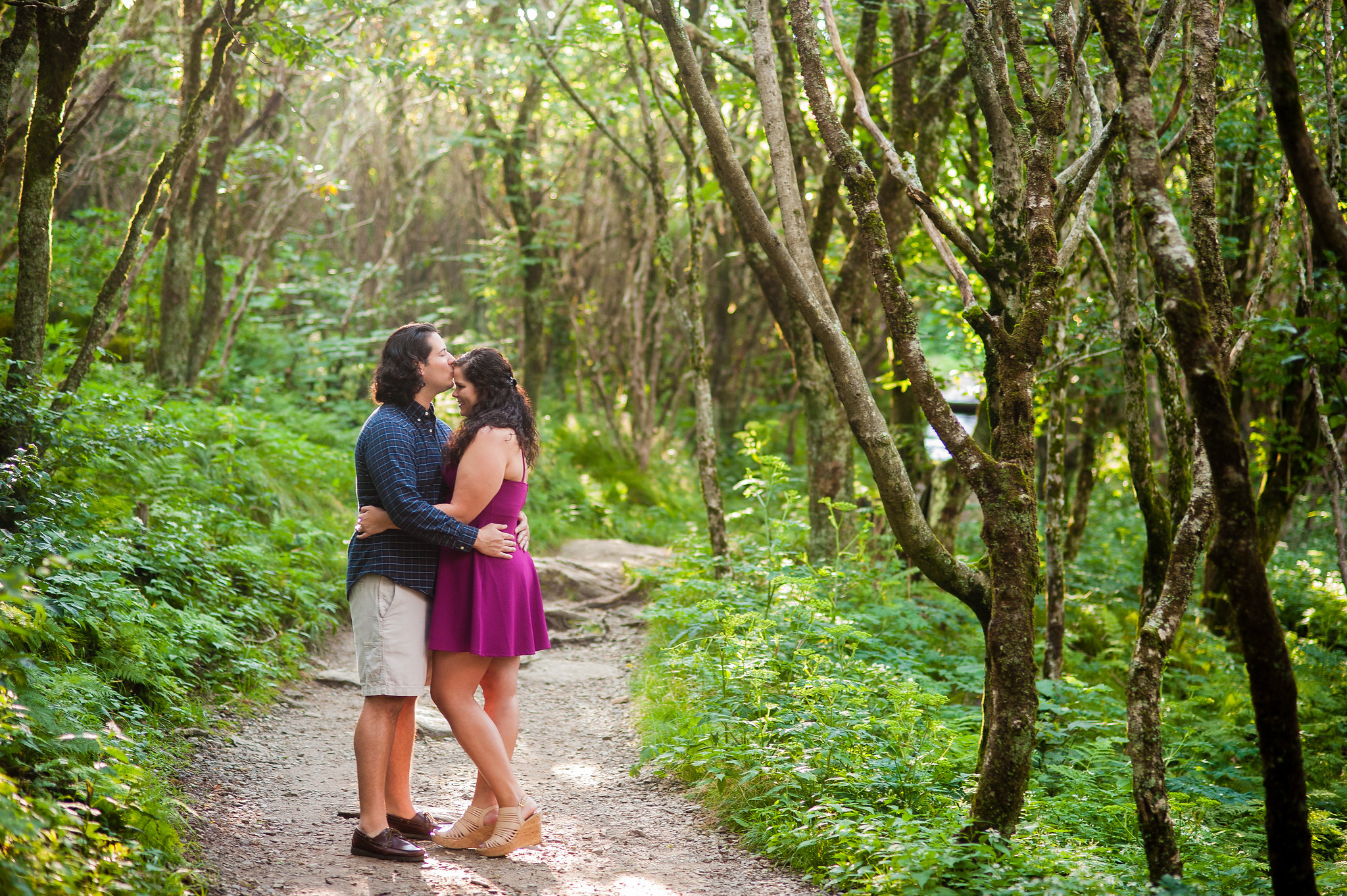 outdoor craggy garden engagement photographers