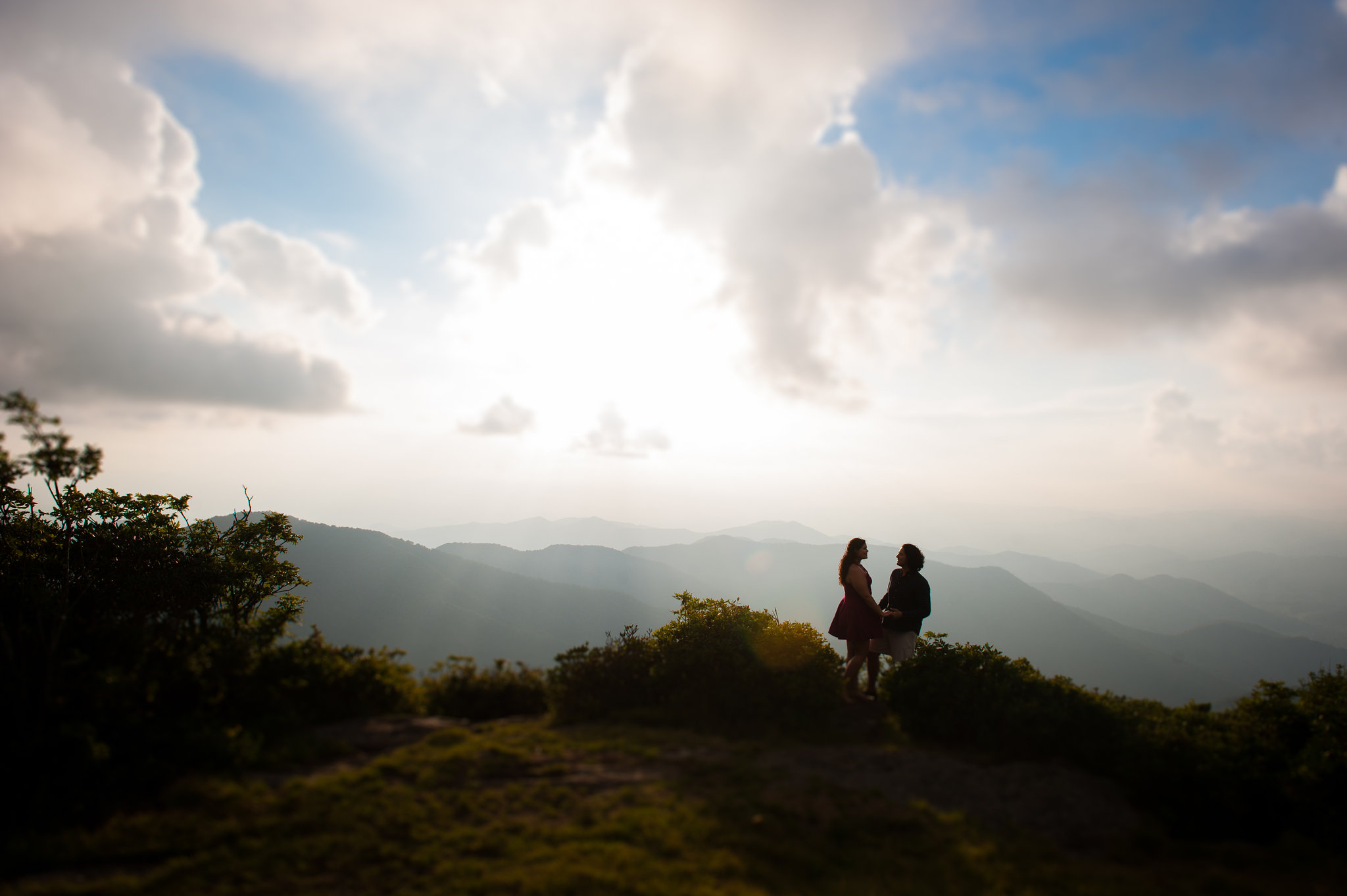 asheville engagement photo at craggy gardens