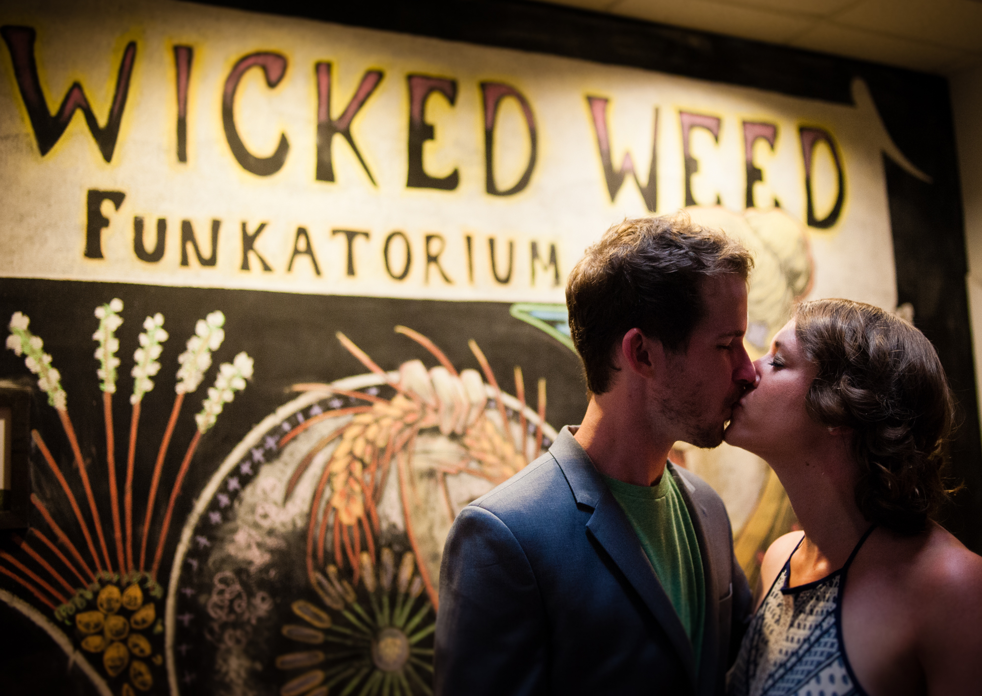 asheville wedding photos at wicked weed funkatorium 