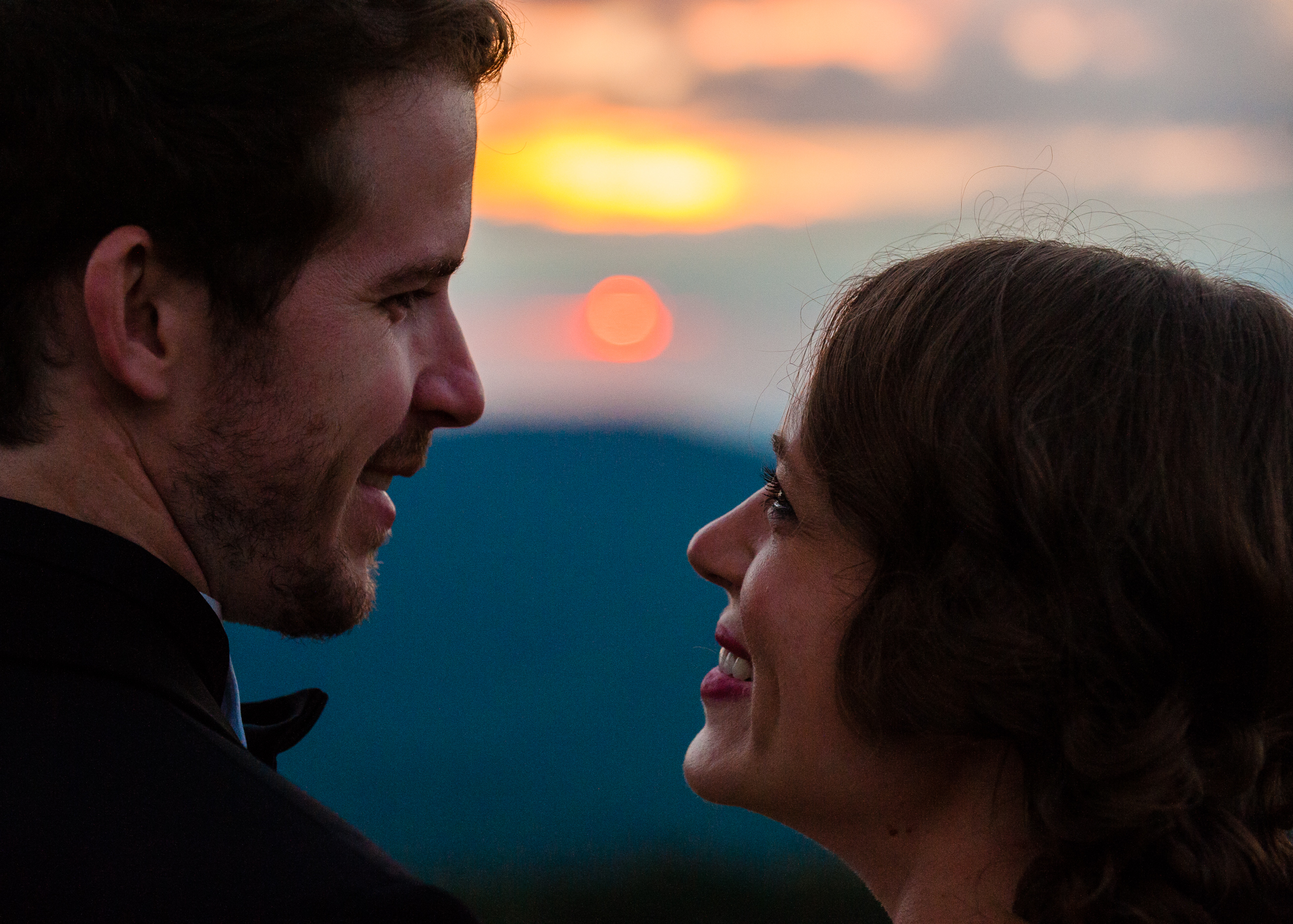 Max Patch sunset wedding photos