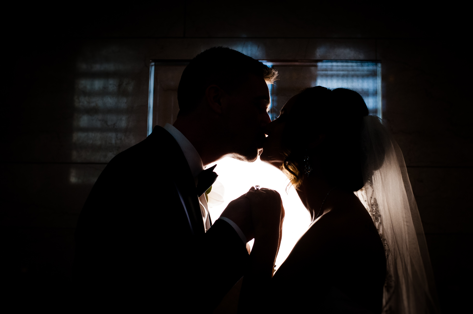 A wedding portrait in Grand Central Station during a NYC wedding