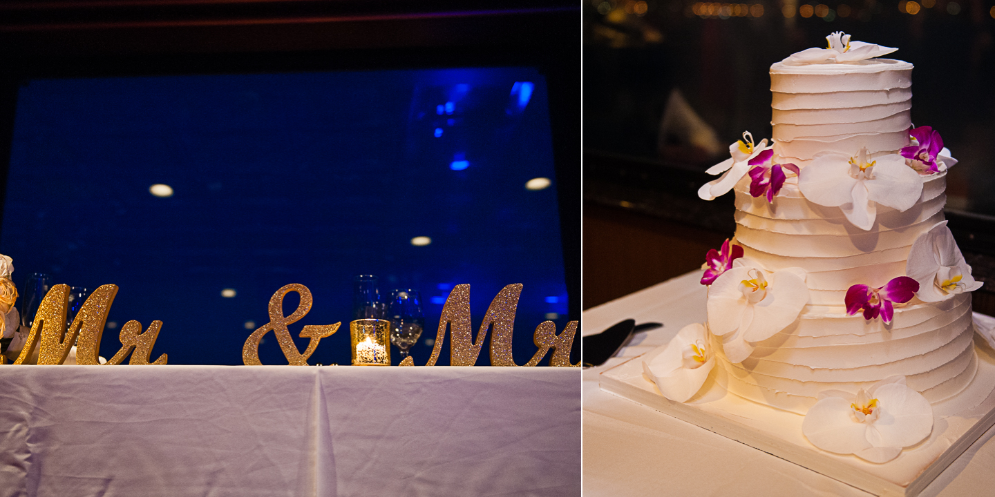 A Luxury Yacht Wedding reception in NYC on the Atlantica