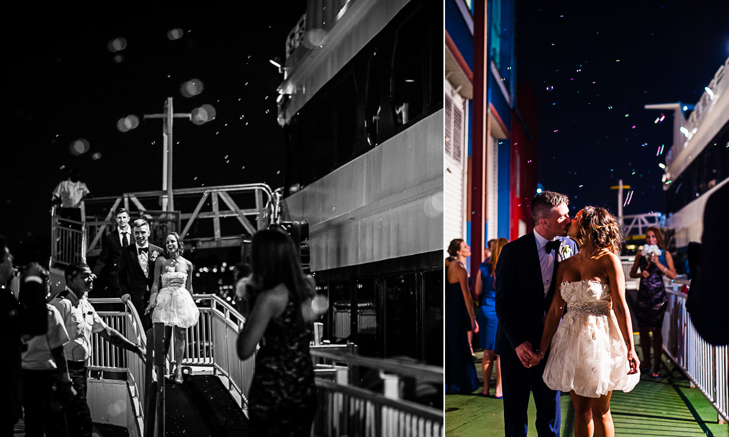 A Luxury Yacht Wedding reception in NYC on the Atlantica