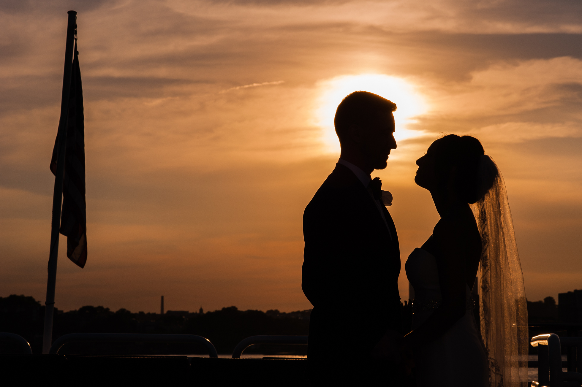 Wedding party pictures on The Atlantica Yacht in NYC