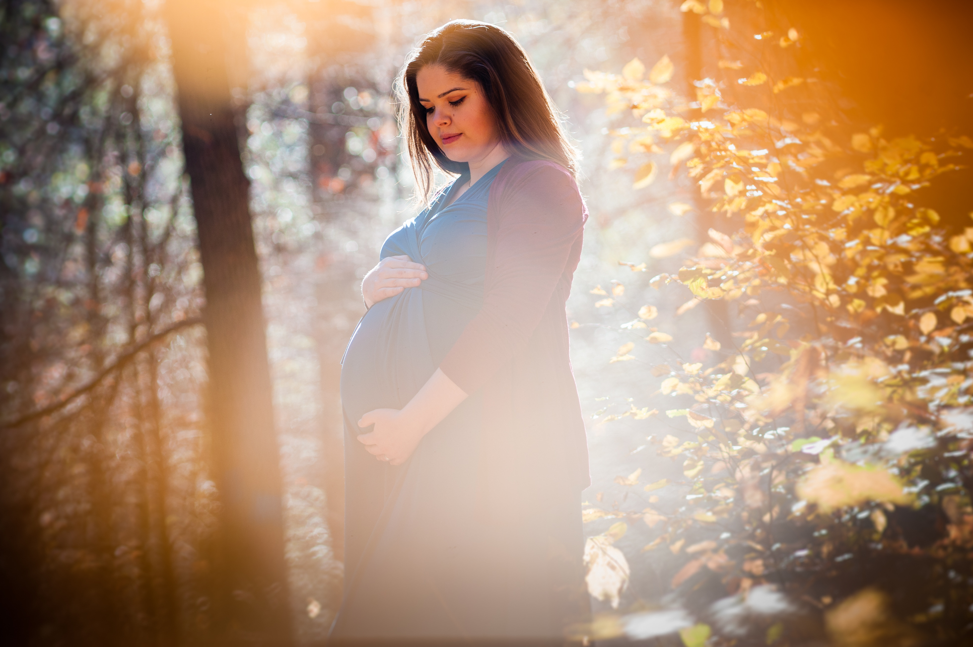 an outdoor asheville maternity photo by AMW Studios | Asheville wedding and lifestyle photographer