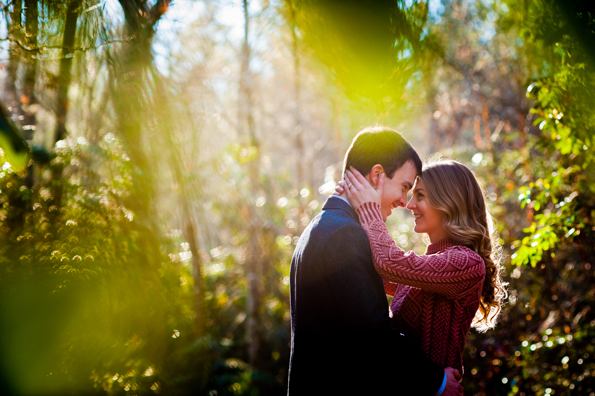 Brevard waterfall engagement photo