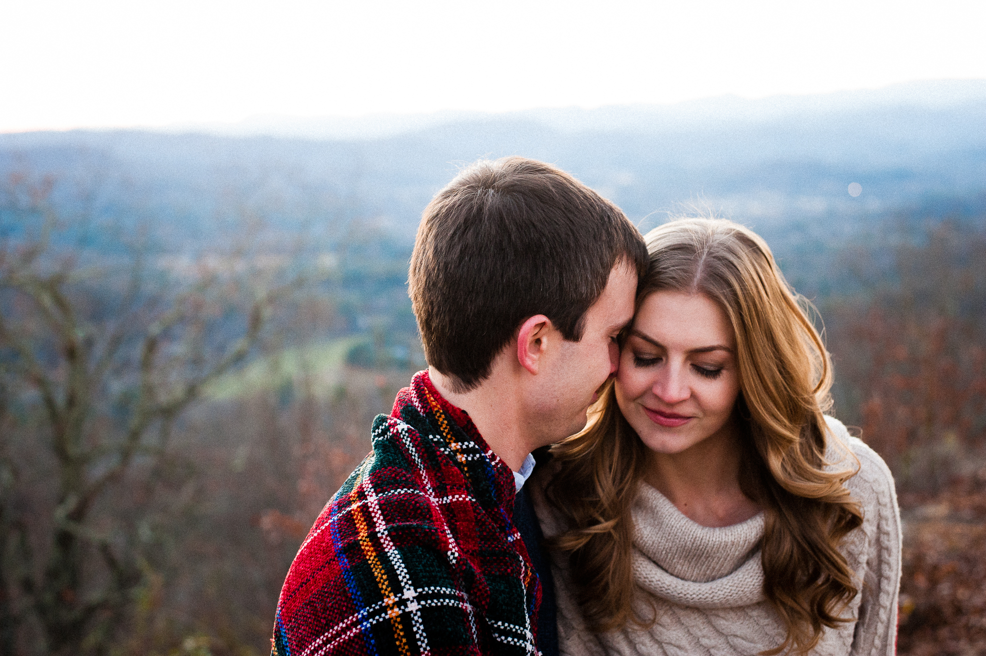 sunset engagement picture hendersonville nc