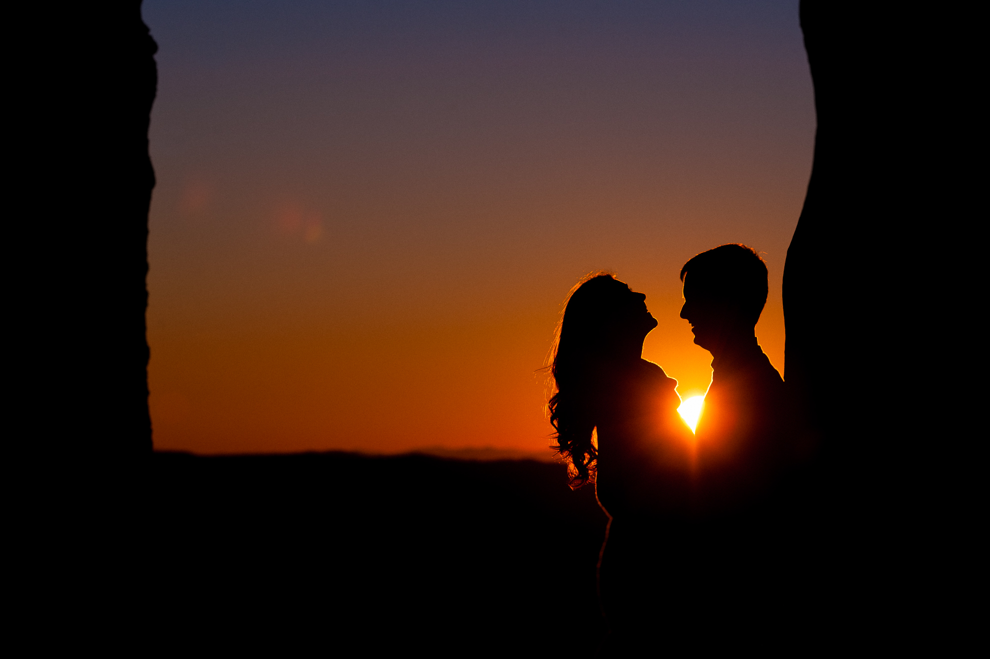 sunset engagement picture hendersonville nc