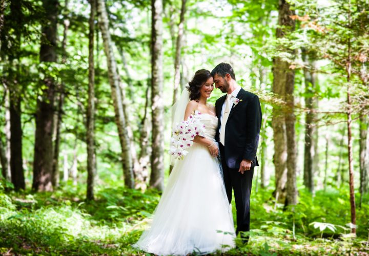 asheville wedding photo in the woods