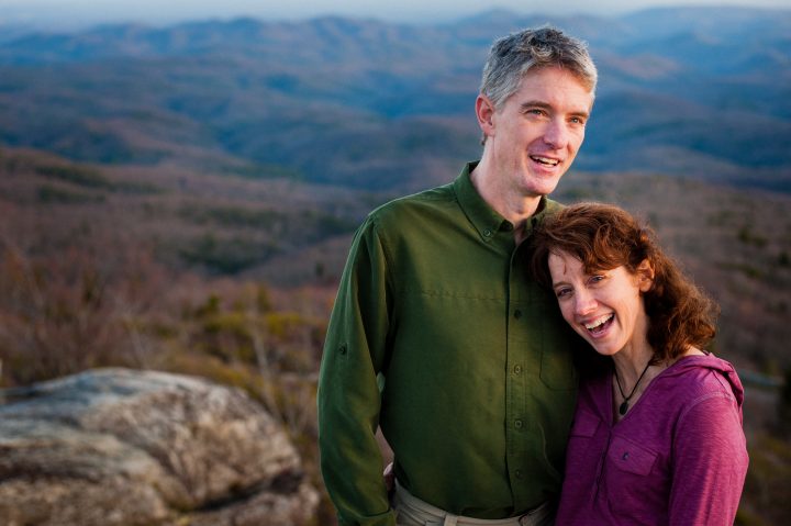 rough ridge engagement at sunset 