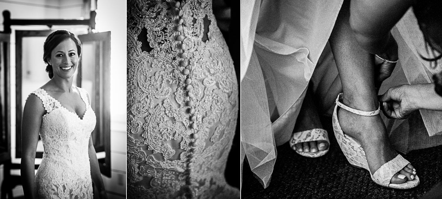 bride getting ready at the farmhouse at old edwards inn