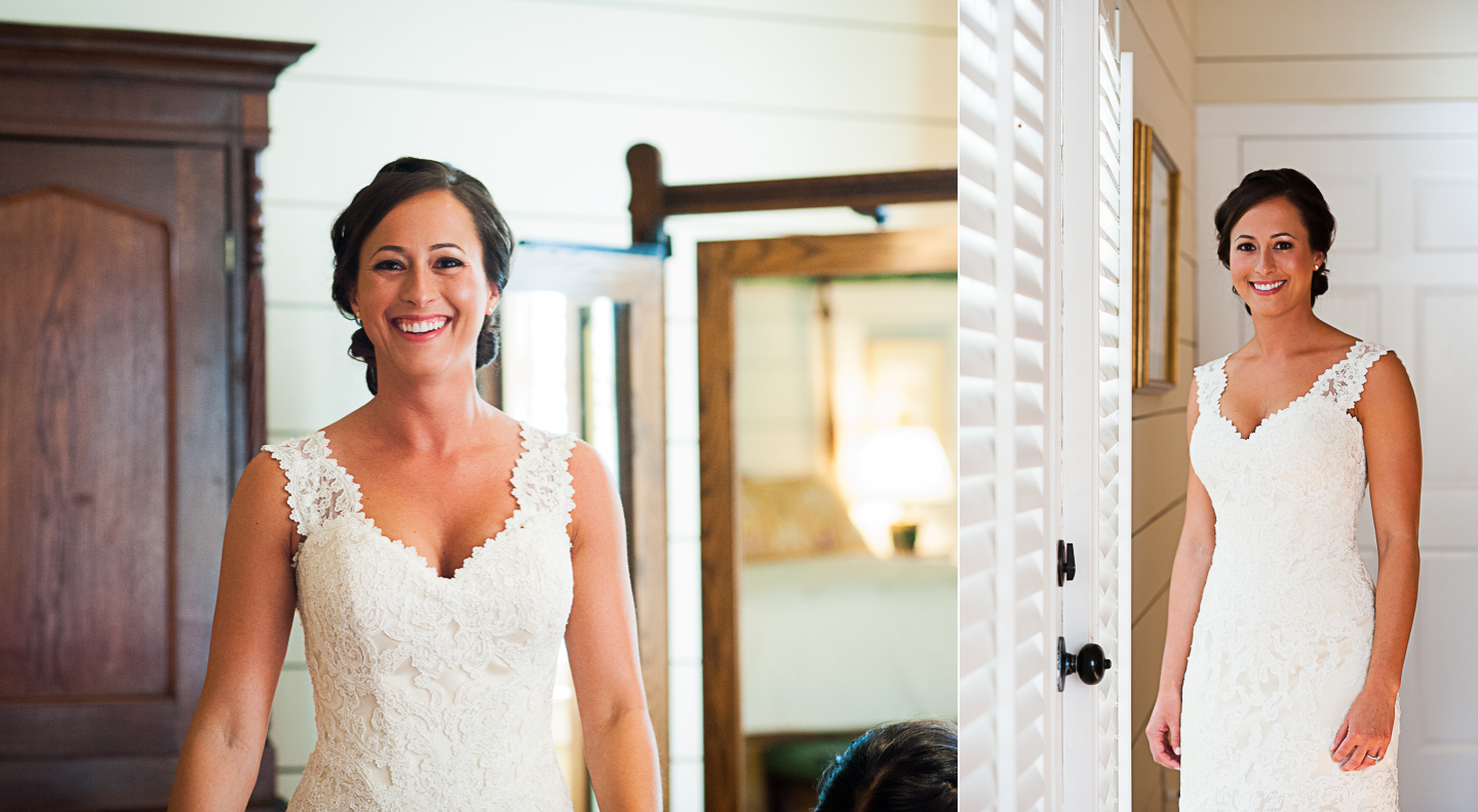 bride gets ready at the farm at old edwards inn