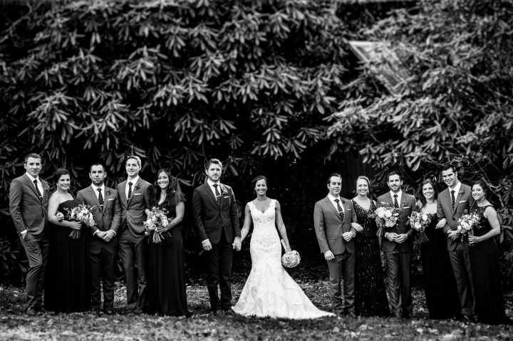 wedding party celebrates at the old edwards inn