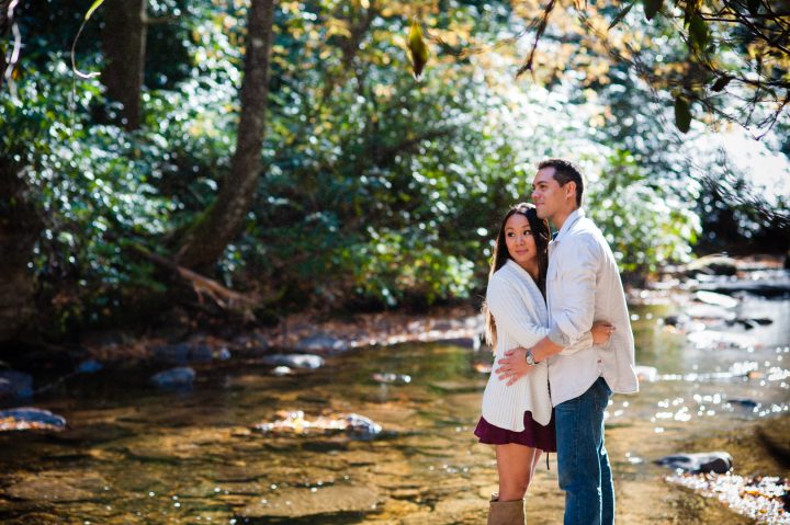 looking glass falls engagement session