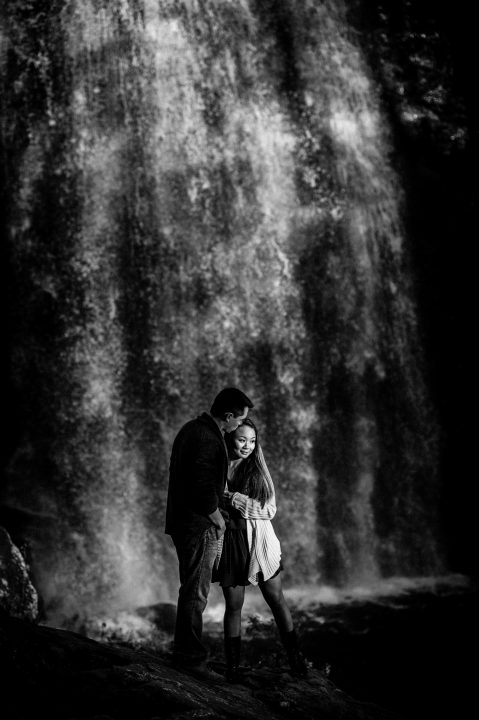 looking glass falls engagement session