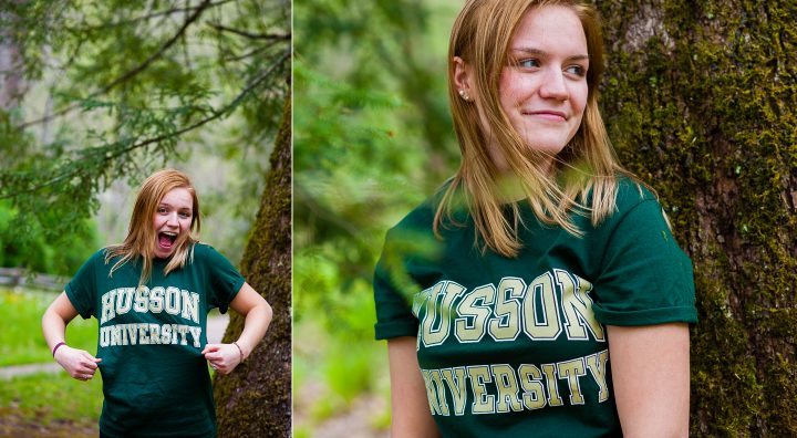 outdoor adventure senior photo on the blue ridge parkway