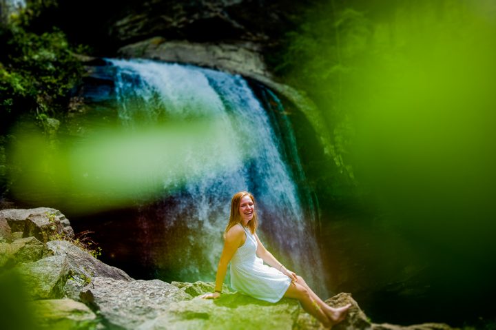 fun adventure senior photos on the blue ridge parkway