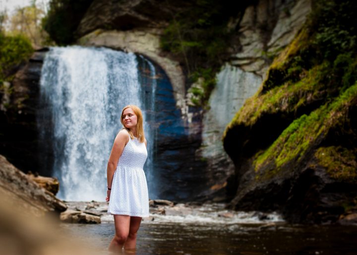 waterfall senior session