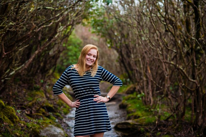 rhododendron tunnel senior photo