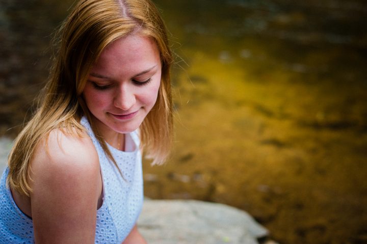 waterfall senior portraits