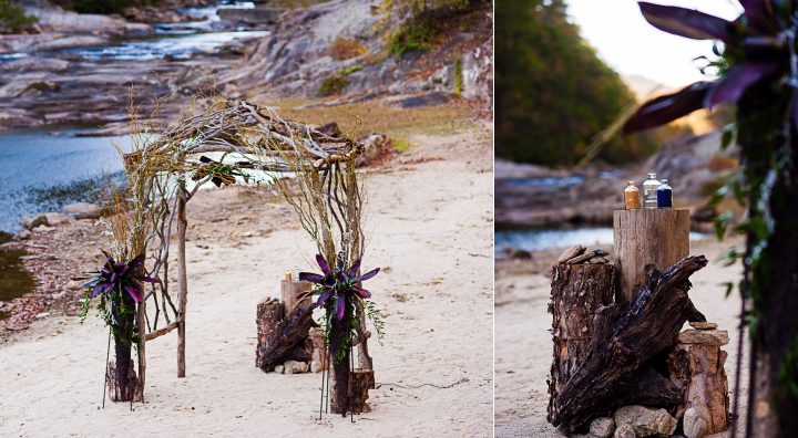 wedding ceremony at brown mountain beach resort