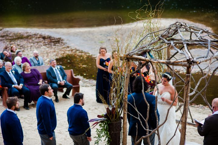 wedding ceremony at brown mountain beach resort