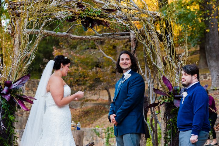 wedding ceremony at brown mountain beach resort