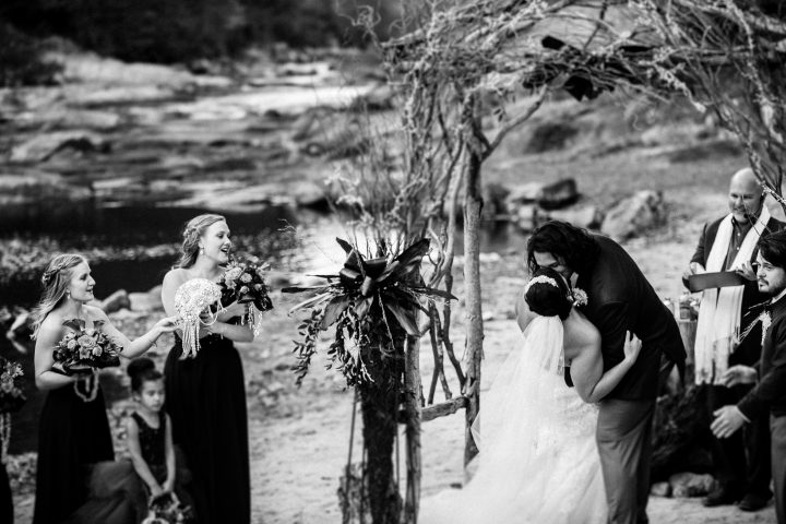 wedding ceremony at brown mountain beach resort